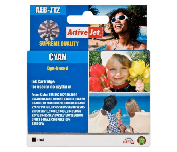 Tusz ACTIVEJET Cyan - zamiennik Epson T0712 (AEB-712) - 20832 - zdjęcie 4
